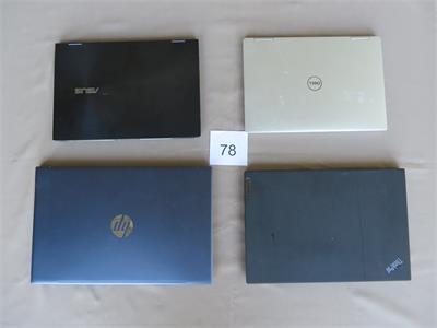 4/2026/78- 04 Notebook usati sprovvisti di cavi ed accessori