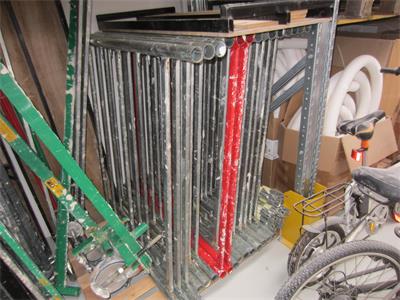 37/25-17- 01 trabattello prof. completo di ruote, tavole e diagonali